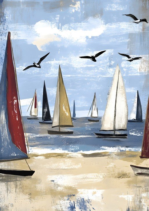 Sailboats on a Breezy Day