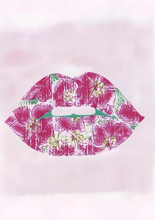 Floral Lips Art