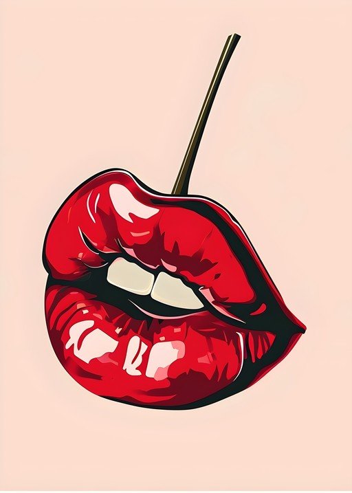 Pop Art Cherry Lips