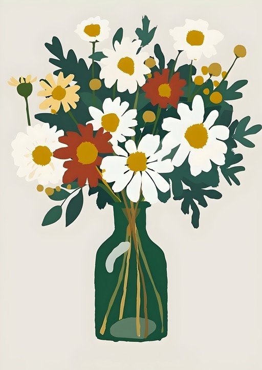 Daisies in a Green Bottle