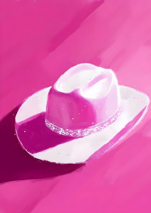 Pink Cowboy Hat with Glitter Accent
