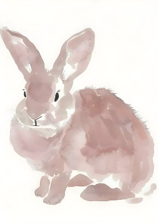 Watercolor Rabbit Illustration