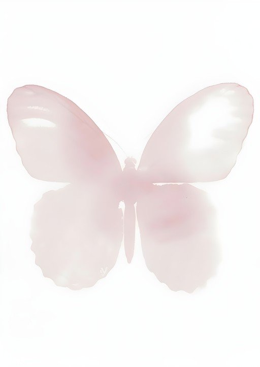 Delicate Pink Watercolor Butterfly Art