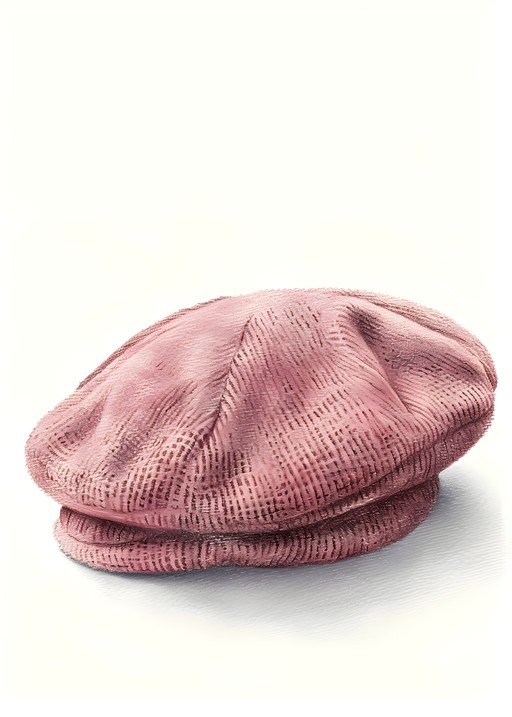 Pink Corduroy Flat Cap
