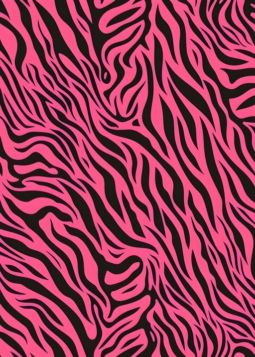 Vibrant Pink and Black Zebra Print Pattern