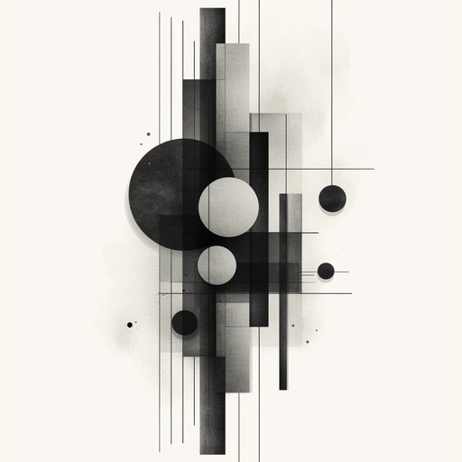 Abstract Geometric Composition with Circles and Rectangles