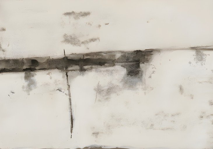 Abstract Ink Wash Landscape
