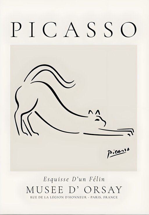 Picasso's "Esquisse D'un Félin" Poster for Musée d'Orsay