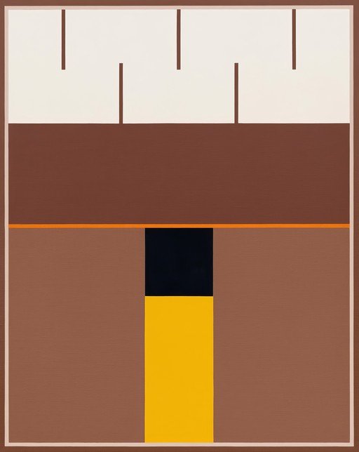 Abstract Geometric Composition with Earth Tones