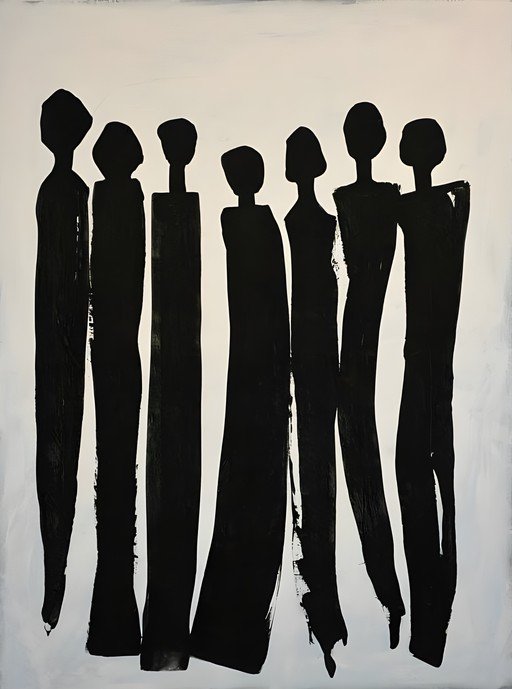 Abstract Figures in Black and White