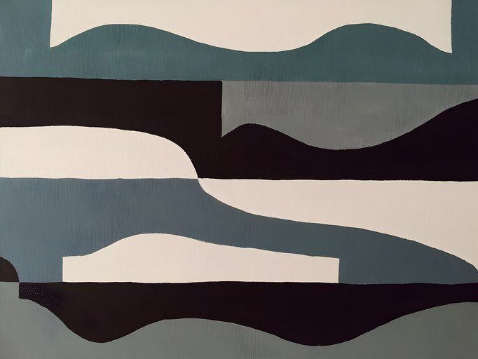 Abstract Geometric Landscape Painting