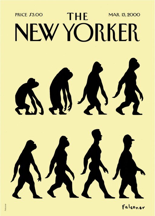 The New Yorker Cover: Evolution of Man