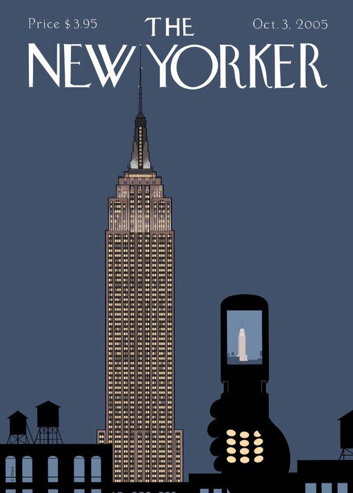 New Yorker Cover: Empire State Building Captured on Flip Phone