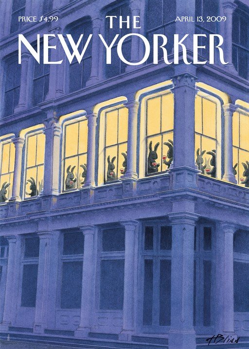New Yorker Cover: Rabbits in a Building