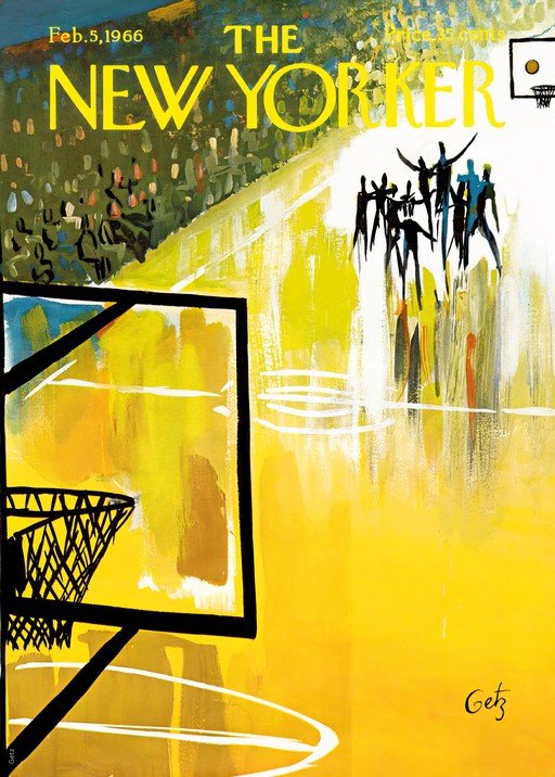The New Yorker Cover: Basketball Game in Yellow