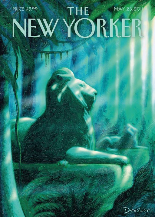 The New Yorker Cover: Lion in a Lush, Mystical Jungle