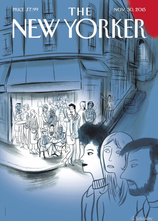 The New Yorker Cover: A Parisian Cafe Scene