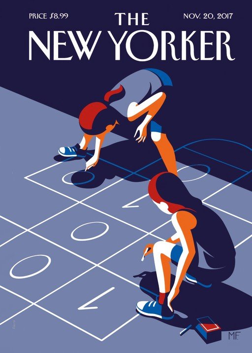 The New Yorker Cover: Kids Playing Tic-Tac-Toe