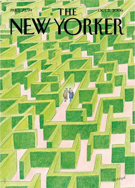 The New Yorker Cover: Navigating a Hedge Maze