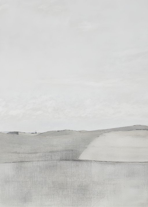 Minimalist Landscape Painting with Subtle Textures