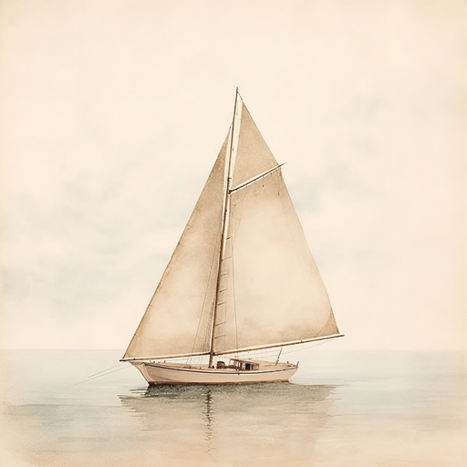 Serene Sailboat on Calm Waters