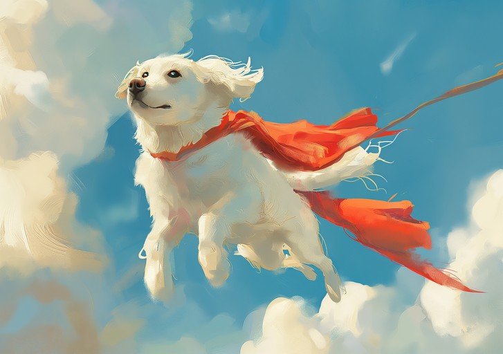 Super Dog Soars Through Sky