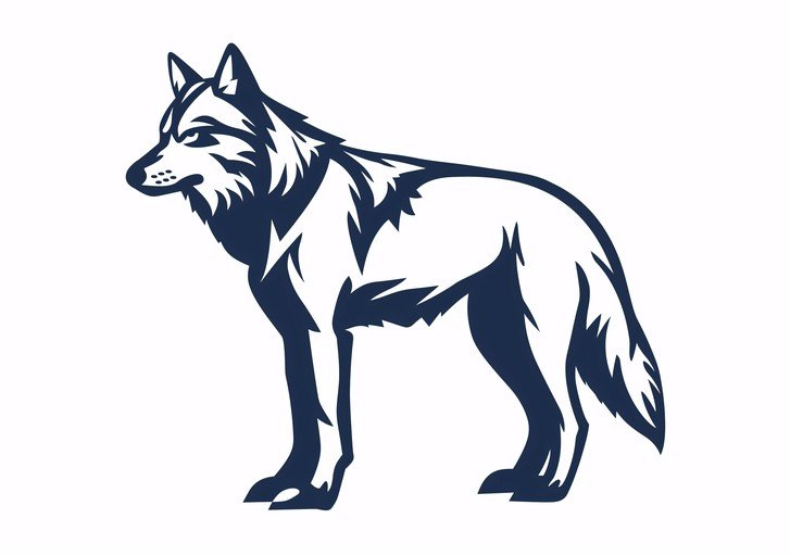 Stylized Wolf Silhouette Logo