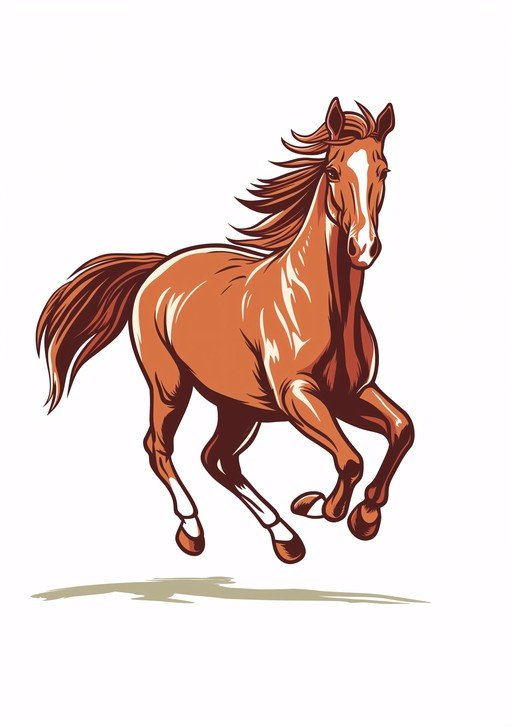Majestic Brown Horse Galloping