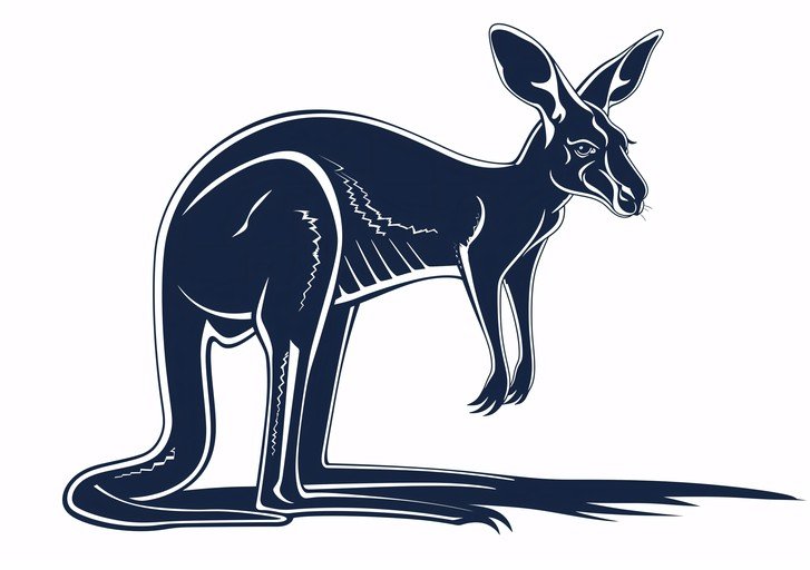 Stylized Kangaroo Illustration