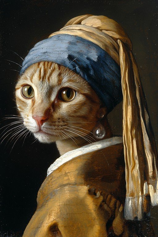 Cat with a Pearl Earring