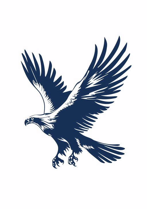 Majestic Eagle in Flight Silhouette