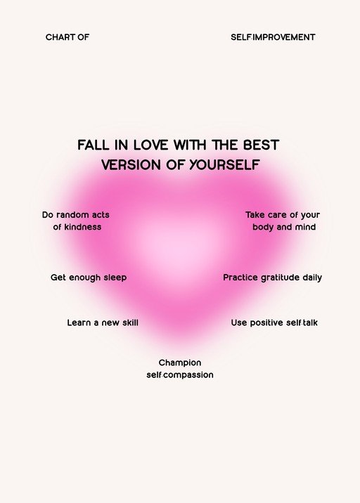 Self-Improvement Chart: Fall in Love with Yourself