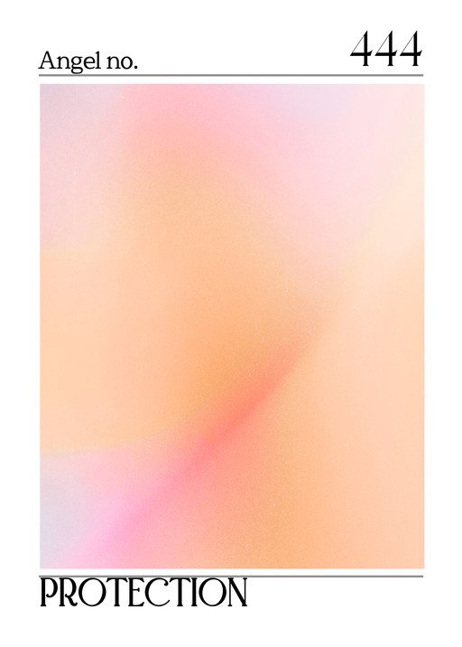Angel Number 444 Protection Aura Gradient Poster