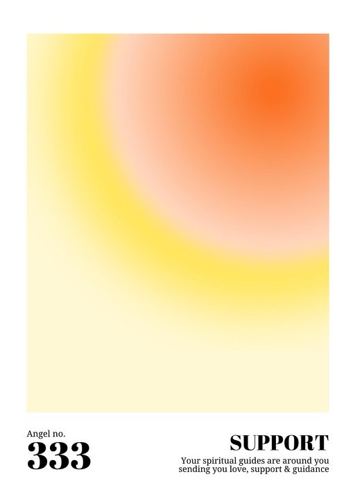 Angel Number 333 Support Aura Gradient
