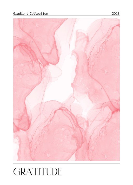 Pink Gradient Collection with "Gratitude" Text