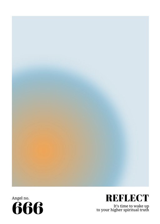 Angel Number 666 Reflect Aura Gradient