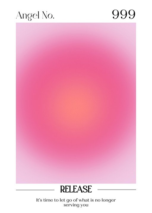 Angel Number 999 Release Aura Gradient