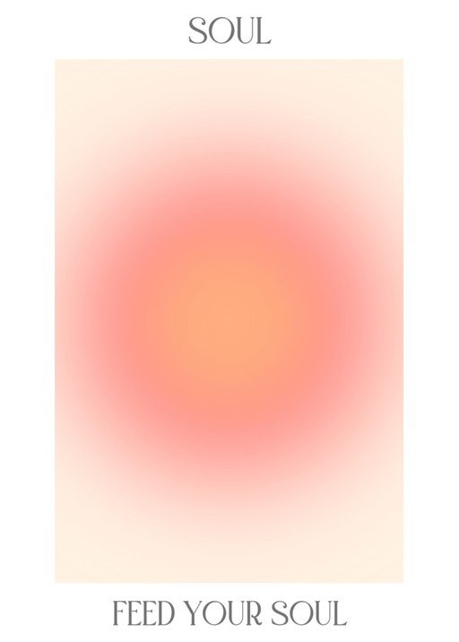Aura Gradient with Text: Feed Your Soul