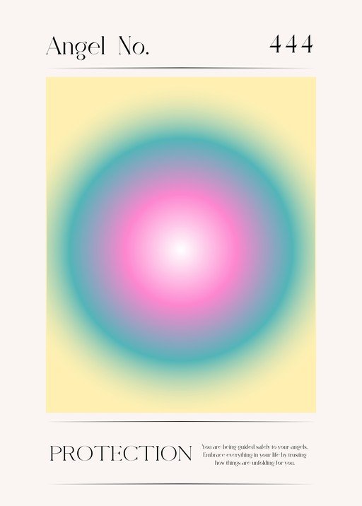 Angel Number 444 Protection Aura Gradient Poster