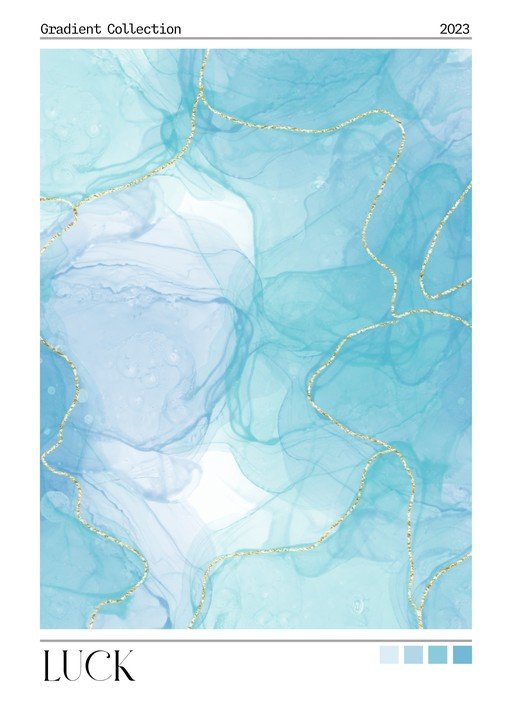 Abstract Blue and Gold Fluid Art Background