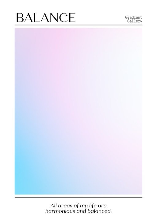 Balance Gradient with Inspirational Quote
