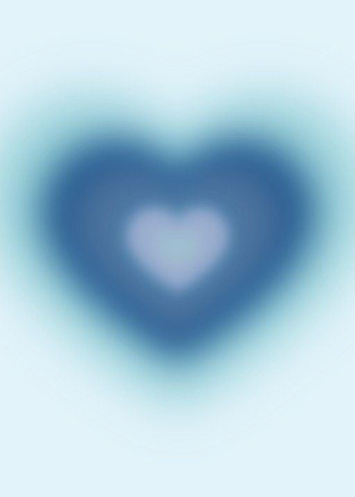 Soft Blue Heart Aura Gradient