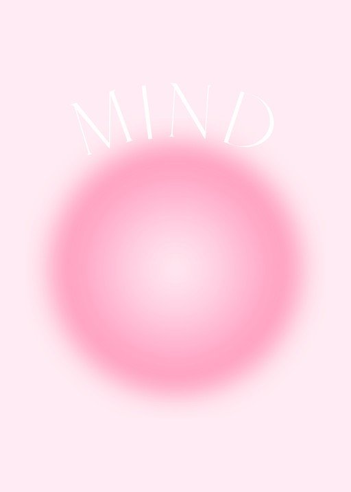 Aura Gradient Poster with 'MIND' Text