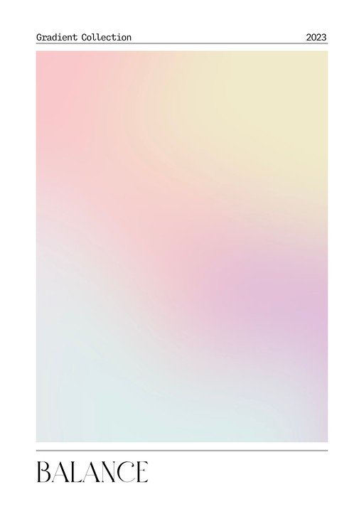 Soft Pastel Gradient with 'Balance' Text
