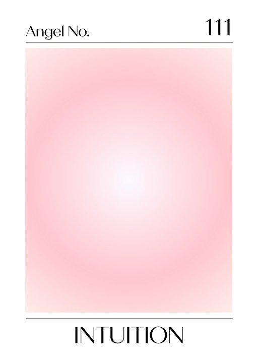 Angel Number 111 Intuition Aura Gradient Card