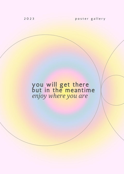 Inspirational Quote Poster with Gradient Circles