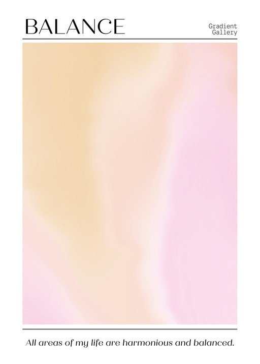 Abstract Gradient Poster with 'Balance' Theme