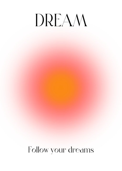 Dreamy Aura Gradient with Inspirational Text