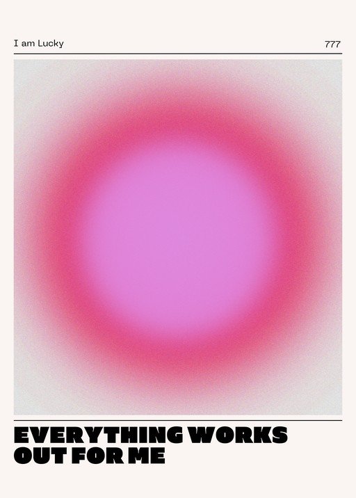 Aura Gradient Poster with Affirmation