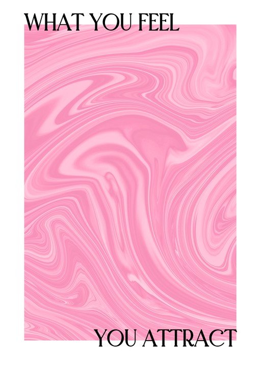 Pink Marble Texture with Motivational Quote